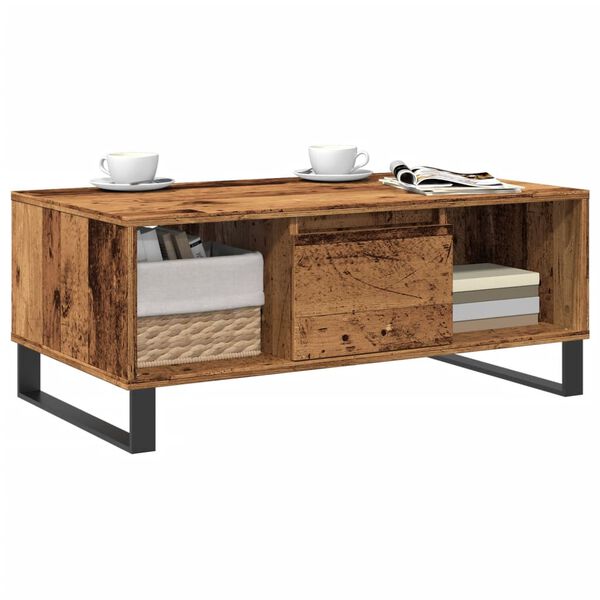 vidaXL Coffee Table Old Wood 90x50x36.5 cm Engineered Wood