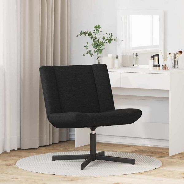 vidaXL Swivel Chair Black 63 x 75 x 76 cm Fabric