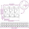 vidaXL Garden Fence Trellis Black 307 x 54.5 x 0.3 cm