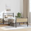 vidaXL Bed Frame without Mattress Sonoma Oak 90x190 cm Single Engineered Wood