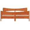 vidaXL Bed Frame without Mattress Wax Brown 200x200 cm Solid Wood Pine