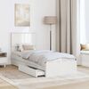 vidaXL Storage Bed with Headboard White 75 x 190 cm Engineered Wood