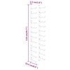 vidaXL Wall Mounted Wine Rack for 24 Bottles 2 pcs Gold Iron