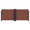 vidaXL Retractable Side Awning Brown 100x600 cm