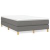 vidaXL Box Spring Bed Frame Dark Grey 120x200 cm Fabric