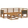 vidaXL Outdoor Sofa Set 5 pcs Natural Solid Acacia Wood