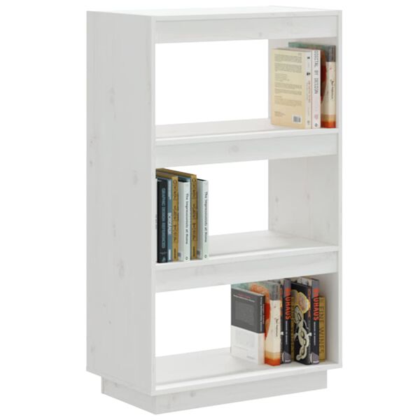 vidaXL Book Cabinet/Room Divider White 60x35x103 cm Solid Wood Pine