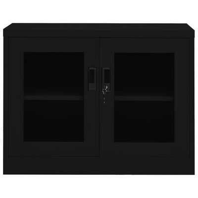 vidaXL Office Cabinet Black 90x40x70 cm Steel