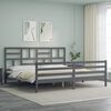 vidaXL Bed Frame without Mattress Grey 200x200 cm Solid Wood