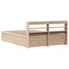 vidaXL Bed Frame with Headboard 140x200 cm Solid Wood Pine