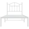 vidaXL Metal Bed Frame without Mattress with Headboard White 80x200cm