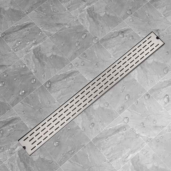 vidaXL Linear Shower Drain Line 1030x140 mm Stainless Steel