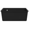 vidaXL Kitchen Sink with Overflow Hole Black Granite