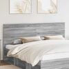 vidaXL Headboard with Headboard Grey Sonoma 200 cm Engineered wood