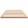 vidaXL Floor Bed Frame Wax brown 90 x 220 cm Solid pine wood