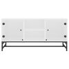 vidaXL TV Cabinet with Glass Doors White 102x37x50 cm