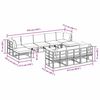 vidaXL Garden Sofa Set 10 pcs Black Aluminium