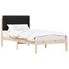 vidaXL Bed Frame with Upholstered Headboard Black 75 x 190 cm