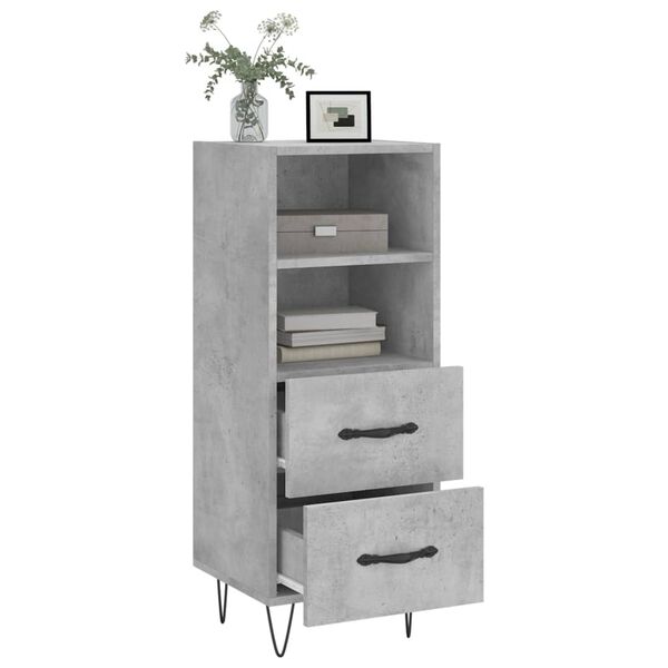 vidaXL Sideboard Concrete Grey 34.5x34x90 cm Engineered Wood