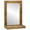 vidaXL Bathroom Mirror Brown 50 x 22 x 70 cm Solid Rough Wood Mango