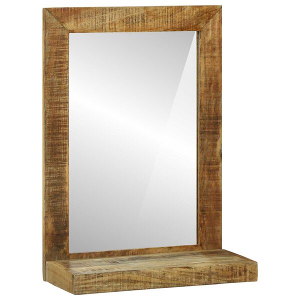 vidaXL Bathroom Mirror Brown 50 x 22 x 70 cm Solid Rough Wood Mango