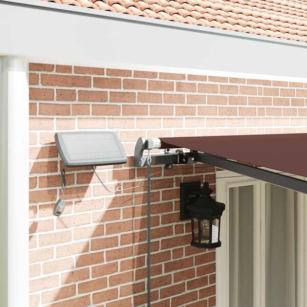 vidaXL Manual Retractable Awning with LEDs Brown 600x300 cm