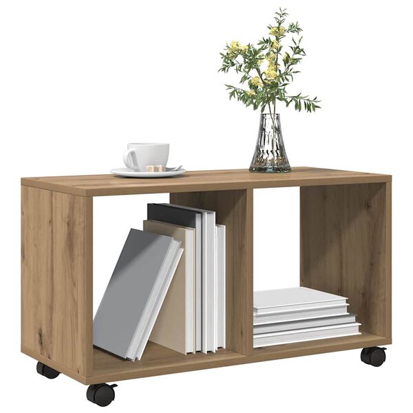 vidaXL&nbsp;Rolling&nbsp;Cabinet&nbsp;Artisian Oak 72x33x42.5 cm Engineered Wood