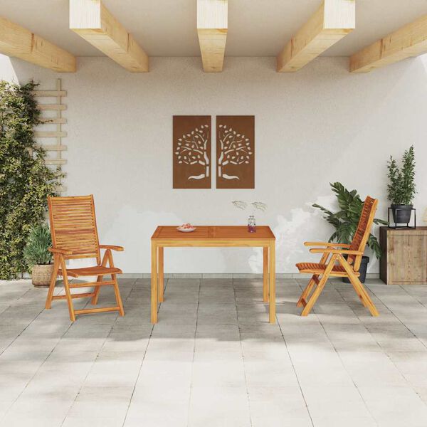 vidaXL Garden Dining Set 3 pcs Brown Solid Acacia Wood