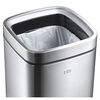 EKO Open Top Waste Bin Laguna 35 L Matte Silver