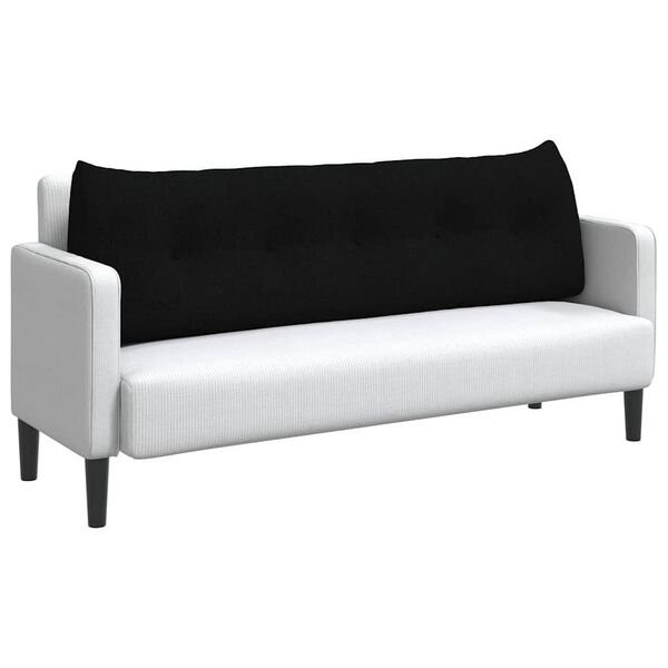 vidaXL Back Pillow Black 160 x 24 x 50 cm Fabric