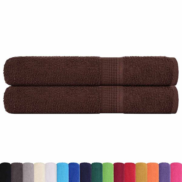 vidaXL Sauna Towels "FROGN" 2 pcs Brown 80x200 cm 360 gsm