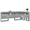 vidaXL Storage Headboard with Shelf Grey Sonoma 90 cm Engineered Wood