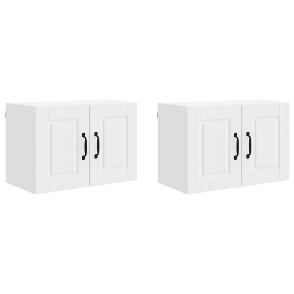 vidaXL Kitchen Cabinet 2 pcs White 60 x 31 x 40 cm Engineered Wood