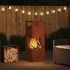 vidaXL Fire Pit Brown 35 x 35 x 100 cm Steel