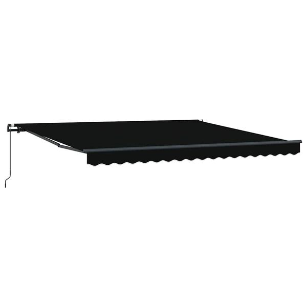 vidaXL Retractable Awning Black 400 x 300 cm Polyester and Steel