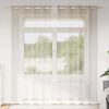 vidaXL Voile Curtain with Curtains 2 pcs Sand 225 x 140 cm Polyester