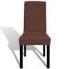 vidaXL Straight Stretchable Chair Cover 6 pcs Brown