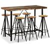 vidaXL Bar Set 7 Pieces Solid Reclaimed Wood