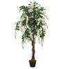 vidaXL Artificial Wisteria Tree 1260 Leaves 180 cm Green and White