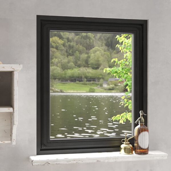 vidaXL Magnetic Insect Screen for Windows Anthracite 100x120 cm