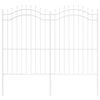 vidaXL Garden Fence White 215 cm Powder-coated steel