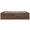 vidaXL Bed Frame without Mattress Brown Oak 180x200 cm Super King