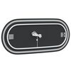 vidaXL LED Bathroom Mirror 100x45 cm Oval