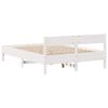 vidaXL Bed Frame without Mattress White 135x190 cm Double Solid Wood Pine