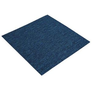 vidaXL Carpet Tile Blue 50 x 50 cm 20 pcs PP and Bitumen