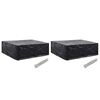 vidaXL Garden Furniture Cover | Set of 2 | Black | Polyethylene | Large