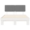 vidaXL Bed Frame with Upholstered Headboard Light Grey 135 x 190 cm