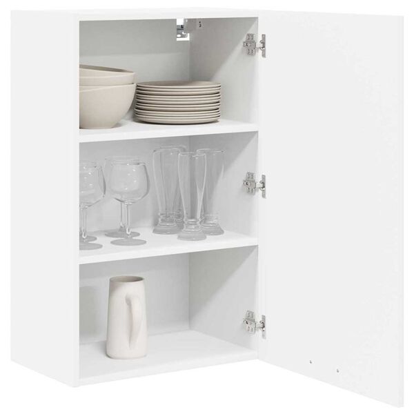vidaXL Hanging Cabinet with Door White 50 x 31 x 80 cm Engineered Wood