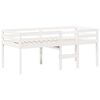 vidaXL High Sleeper Bed without Mattress White 80x200 cm Solid Wood Pine