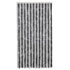 vidaXL Fly Curtain Grey and Black 100x220 cm Chenille